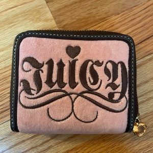 juicy couture pink velour wallet